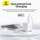 Сетевое зарядное устройство для Baseus Palm Fast Charger 30W Type-C+USB White (P1011160A213-00) - изображение 4