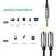 Кабель Ugreen AV123 3.5mm Stereo Audio Splitter Cable with Braid (20cm) Black (10532) - изображение 3