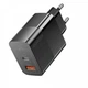Сетевое зарядное устройство для Essager Pinchen 33W USB A + Type-C Black (ECTAC-PCB01-P) - изображение 1