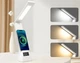 Лампа настільна LED з бездротовою зарядкою 15W годинником будильником підставкою для телефона для роботи навчання освітлення сенсорне керування регулювання яскравості 3 режими складана конструкція кут 180 розміри 310x93 TYV 2088 настільна функціональність - зображення 3