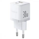 МЗП Baseus Palm Fast Charger Type-C+USB 30W білий - зображення 1