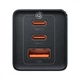 МЗП Baseus GaN5 Pro 65W (2 Type-C+USB) + Кабель Type-C to Type-C 100W (1m) black - изображение 5