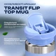 Термочашка Stanley The Transit Flip Top Mug 16 oz (0,47 л) Блакитна - зображення 5