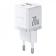 МЗП Baseus Palm Fast Charger Type-C+USB 20W (With Cable Type-C to Type-C 60W 1m) white - изображение 11