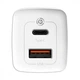 МЗП Baseus GaN2 Lite Quick Charger 65W (1 Type-C + 1 USB) black - изображение 7
