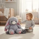 Мягкая игрушка с пледом Зайчик 3 в 1 20847 50 см 100х170 см серая - изображение 7