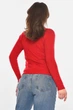 Кофта женская красного цвета с принтом Fashion размер 42-44 (213809) - изображение 3