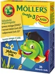 Suplementy diety Mollers Omega-3 Rybki żelki z witaminą D3 Jabłkowe 36 szt (7070866033972) - obraz 1
