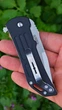 Складаний ніж Camillus Dominator Black Linerlock DDR Design, титанове покриття клинка, скелетна рукоятка, відкриття за плавник - зображення 10