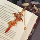 Металлическая закладка для книг ''Огонь'', закладка для книг меч. мм-0042 - изображение 2