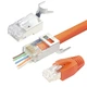Екранований мережевий роз'єм VCELINK Gen 2 RJ45 Cat7 Cat6A кабель з навантажувальною планкою та захисними ковпачками (my-15043) - зображення 1