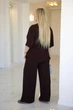 Жіночий літній костюм (брюки+майка+сорочка) Uaclothes 48 Коричневий (like37951-183821371) - зображення 4