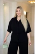 Жіночий літній костюм (брюки+майка+сорочка) Uaclothes 56 Чорний (like37949-1838013117) - изображение 2