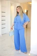 Жіночий літній костюм (брюки+майка+сорочка) Uaclothes 56 Блакитний (like37952-1838313117) - зображення 2
