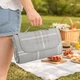 Килимок для пікніка Picnic Mat флісовий водонепроникний 120 х 135 см (R42069-S) "Клітина на сірому" - зображення 2