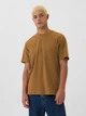 Футболка хлопковая длинная мужская GAP 220451581 L Коричневая (1159860575) - изображение 1