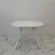 Стол кухонный овальный RoMax Elips 110х75 см Loft Мрамор Кристалл/Белый - изображение 3