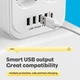 Мережевий фільтр подовжувач, розгалужувач розеток з USB і Type-C на 6 розеток, зарядна станція з PD, переноска D6 3 м - зображення 9