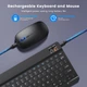 Набор беспроводная клавиатура и мышь AND 5370 Bluetooth комплект для ноутбука компьютера черный - изображение 8