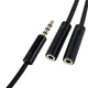 Адаптер ColorWay 3.5 мм - 2х3.5 мм (M/F), 0.28 м, Black (CW-AD-J2FJ) - изображение 3