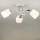 Люстра потолочная Light House SR-20518/3 WT+CR D620*H220 белая + хром, плафоны белые - изображение 2