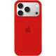 Чохол Silicone Case (AA Logo) MagSafe для iPhone 17 Pro, силіконовий, м'яке покриття Red - зображення 1