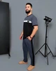 Легкий спортивный костюм мужской без утепления с футболкой и штанами двунитка 52-54 графит (темно-серый) - изображение 5