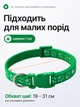 Ошейник для кошек и собак с колокольчиком, регулируемый 19–31 см, нейлоновый, для малых пород, с креплением для поводка (зеленый) - изображение 2