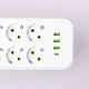Мережевий фільтр подовжувач 8 розеток 2500 Вт 3 USB 1 Type-C 2.8 м білий F20U - зображення 5