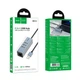 USB-хаб Hoco HB1D 4 в 1 сірий три USB 2.0 RJ45 для ноутбука та комп'ютера алюмінієвий сплав довжина кабелю 1 м - зображення 2
