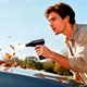 Портативний вентилятор Hoco HX68 потужність 130000 обмін колір чорний матеріал ABS для будинку офісу вулиці - зображення 8