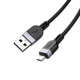 Кабель Hoco X109 Micro USB 1 м 2.4 А силікон для заряджання та передачі даних чорний - зображення 4