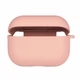Футляр силиконовый с микрофиброй для Airpods Pro 12.Pink с карабином защита от царапин и ударов - изображение 1