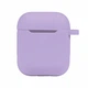 Футляр силіконовий з карабіном для AirPods 1 2 колір пурпуровий 39 - зображення 1