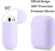 Футляр силіконовий з карабіном для AirPods 1 2 колір пурпуровий 39 - зображення 7