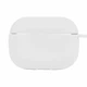 Силіконовий футляр з карабіном для Airpods Pro 09 White зносостійкий захисний чохол. - зображення 1