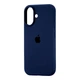 Чохол силіконовий Silicone Case Full Cover для iPhone 17 із захистом камери з мікрофіброю всередині темно-синій - зображення 1