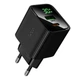 Зарядний пристрій Hoco CS84A 30Вт USB-C USB-A чорний з цифровим дисплеєм для смартфонів і планшетів - зображення 1