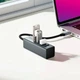 USB-хаб Hoco HB1C 4 в 1 Type-C на 4 порти USB 3.0 сірий алюмінієвий сплав швидкість до 5 Гбіт/с - зображення 4