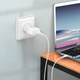 Мережевий зарядний пристрій Hoco C96A 5V 2.1A Micro USB 1 порт білий вогнетривкий PC ABS - зображення 5