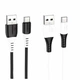 Кабель USB Type-C 3А 1м чорний Hoco X82 для заряджання та передачі даних - зображення 2