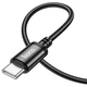 Кабель USB Type-C 3А 1м для заряджання та передачі даних Hoco X89 Wind чорний нейлонова обплетення - зображення 5