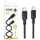Кабель USB Type-C to Type-C 60W 3м силиконовый черный Borofone BX113 для быстрой зарядки и передачи данных - изображение 3