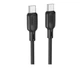 Кабель USB Type-C to Type-C 60W 3м силиконовый черный Borofone BX113 для быстрой зарядки и передачи данных - изображение 6