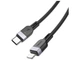 Кабель USB Type-C to Lightning 27W 3м чорний Hoco X109 силіконовий для заряджання iPhone iPad - зображення 5