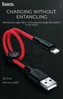 Кабель USB Lightning 0.25м 3А чорно-червоний силікон Hoco X21 Plus для заряджання та синхронізації - зображення 7