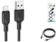 Кабель USB Micro 2.4A 2м силиконовый черный Borofone BX113 для зарядки и передачи данных - изображение 7