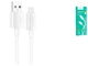 Кабель USB Micro 2.4A 1м білий Hoco X107 пластик для заряджання та передачі даних - зображення 6