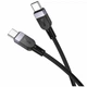 Кабель USB Type-C to Type-C 60W 1м черный Hoco X109 силиконовый для зарядки и передачи данных - изображение 1