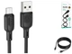 Кабель USB Type-C 3A 2м силіконовий чорний Borofone BX113 для заряджання та синхронізації - зображення 6